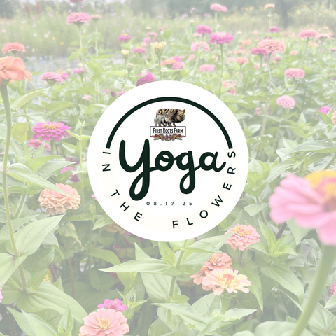 First Roots Farm in Oconomowoc, WI, provides a peaceful flower farm setting for Yoga in the Flowers. Conveniently near Hartland, Delafield, Pewaukee, Waukesha, and Brookfield, our farm offers a serene, nature-filled space for outdoor yoga, meditation, and relaxation.