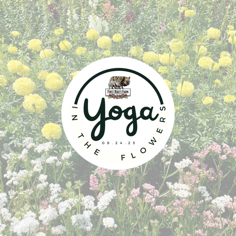 First Roots Farm in Oconomowoc, WI, provides a peaceful flower farm setting for Yoga in the Flowers. Conveniently near Hartland, Delafield, Pewaukee, Waukesha, and Brookfield, our farm offers a serene, nature-filled space for outdoor yoga, meditation, and relaxation.