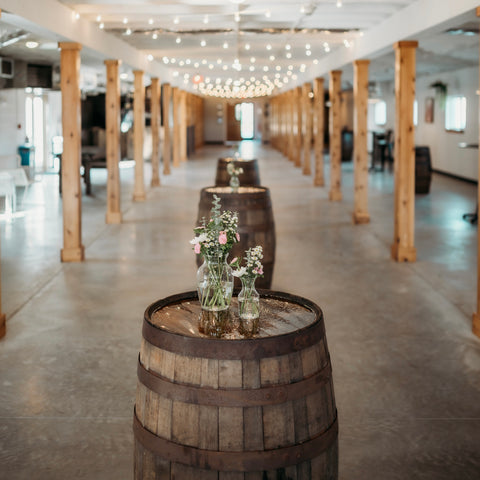 First Roots Farm wedding flowers at The Bowery Barn
