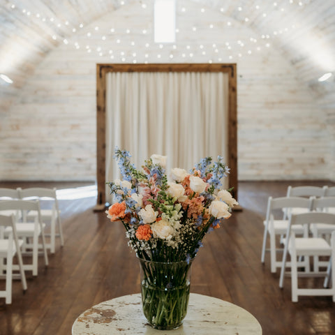 First Roots Farm wedding flowers at The Bowery Barn 