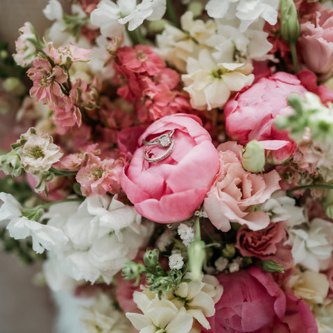 DIY wedding flower buckets from First Roots Farm for custom bouquets